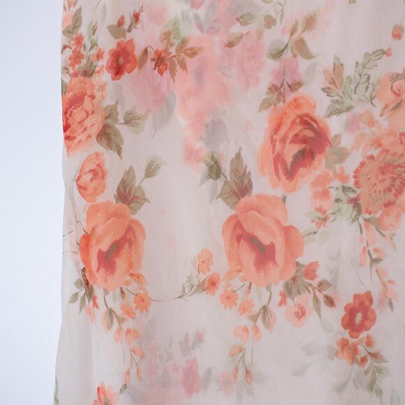 VTG XL Fashion Bug Sheer Floral Midi Skirt Overlay Lace Fairycore | Light Spring - Picture 4 of 8